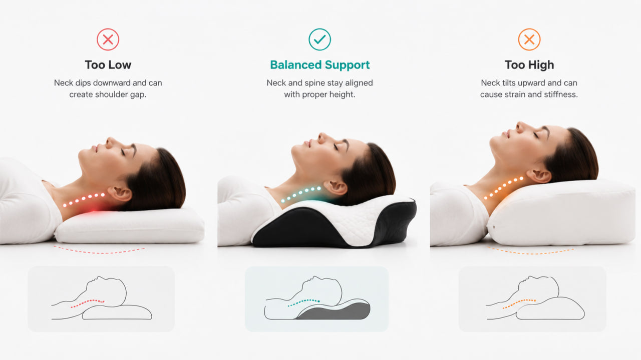 How Pillow Height Affects Neck Alignment