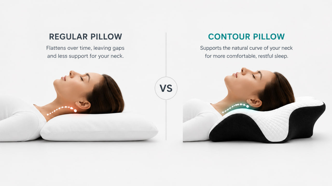 Contour Pillow vs Regular Pillow: What Actually Changes?