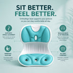 Front view of OrthoAlign Seat showing contoured ergonomic design and support zones