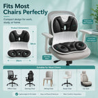 OrthoAlign Seat ergonomic cushion supporting lower back and hips on office chair