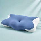Oasisleep Solace Pillow angled studio view on a soft green background