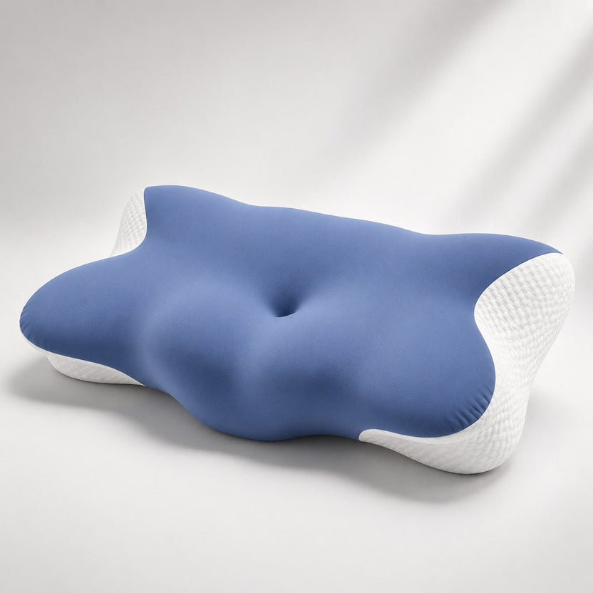 Oasisleep Solace Pillow luxury ergonomic memory foam pillow on a neutral studio background